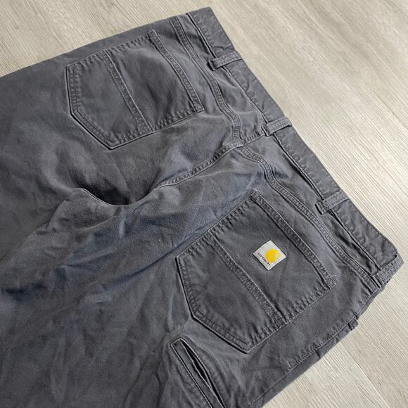 Carhartt Mens Relaxed Fit Essential Grey Workwear Pants Size 42x32 - Picture 2 of 6